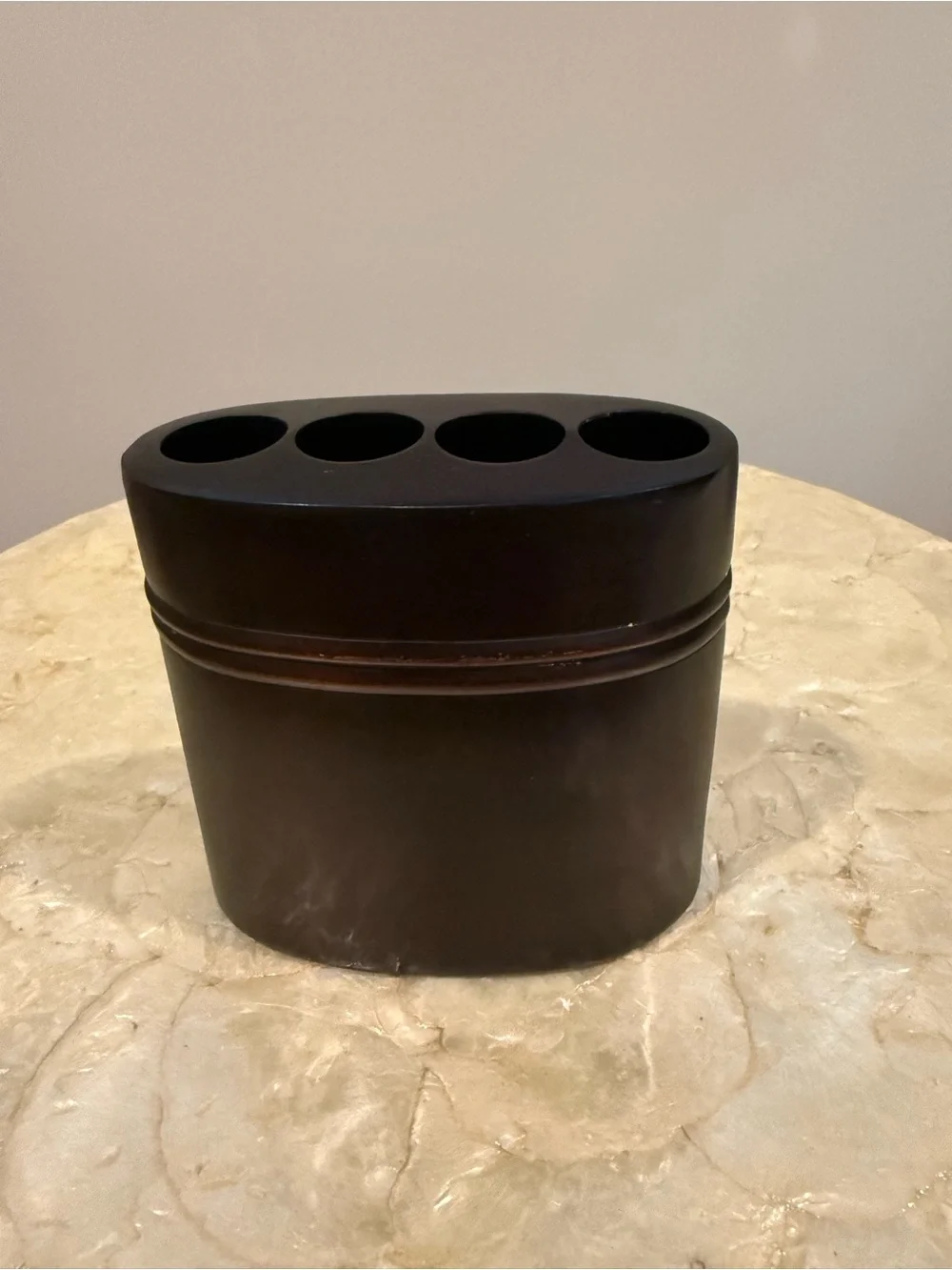 Matte Dark Brown Decorative Metal 3-Piece Bathroom Set